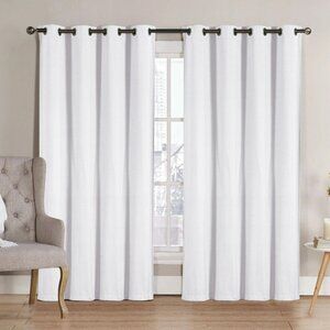 VCNY Home Neil Blackout Arctic White Grommet Hang Single Curtain Panel 52" x 84"